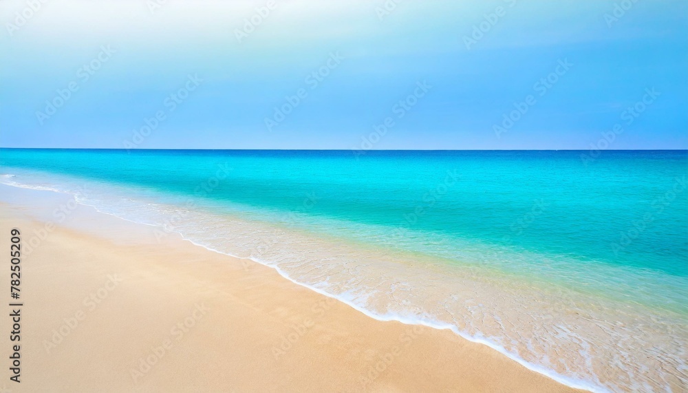 Background, summer, white sand beach, blue sea spreading on the sand beach, crisp and clear, gradation Background, summer, white sand beach, blue sea spreading on the sand beach, crisp and clear, gradation