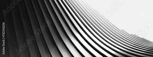Abstract clean simplistic nonlinear lines monochromatic