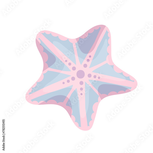 Colorful sea animal, sea star.Vector graphics.