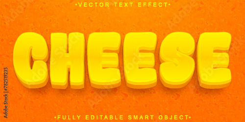 Cheese Vector Fully Editable Smart Object Text Effect © HUMA