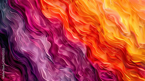 Bold strokes of vibrant hues converge fluidly, creating a captivating gradient pattern.