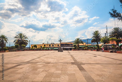 Plaza de la Cruz in Tepotzotlan State of Mexico photo