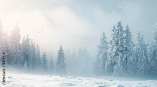 SNOW COVERED FOREST in winter in high resolution