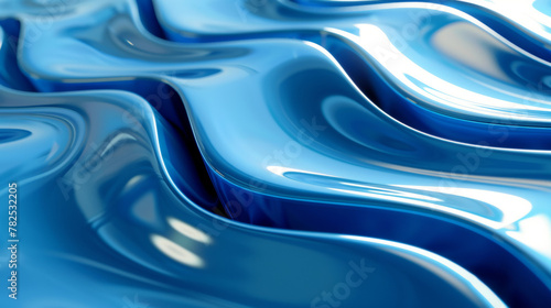 Blue satin waves texture pattern. Ideal silky surface backdrop  premium branding and design.