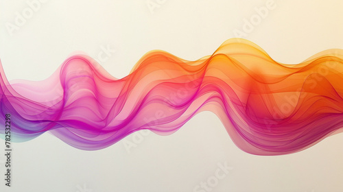 A minimalist backdrop provides the perfect canvas for a gradient wave of vibrant color to take shape.