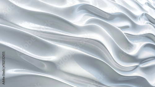 Silver satin waves texture pattern. Ideal silky surface backdrop, premium branding and design.