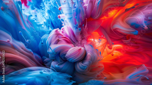 Colors swirl and merge, forming a dynamic and vivid background that commands attention.