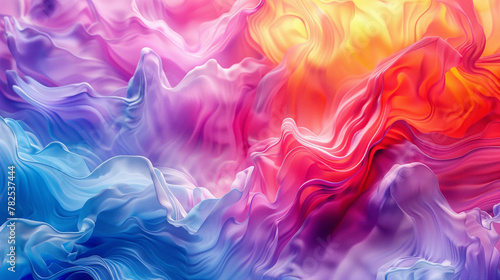 Dynamic motions of vibrant colors blend fluidly  resulting in a visually striking gradient wave captured with HD precision.