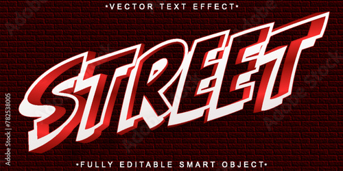 Graffiti Red Street Vector Fully Editable Smart Object Text Effect