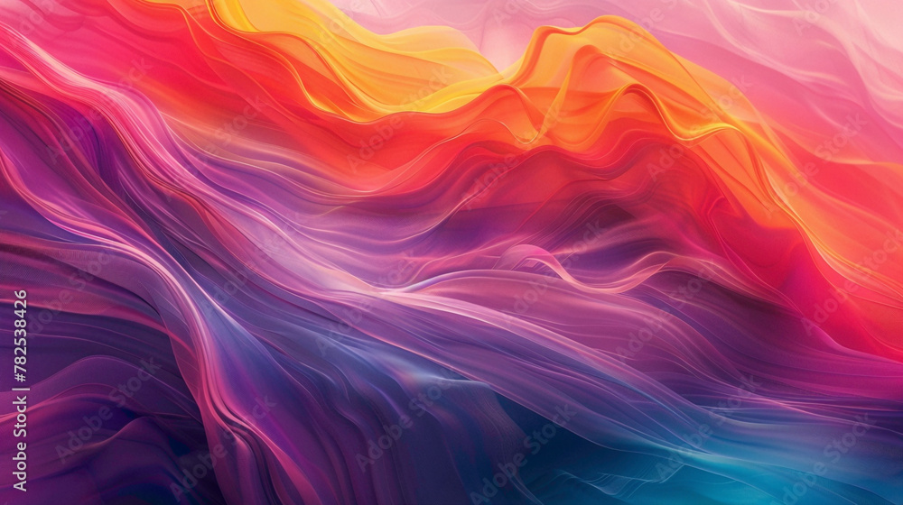Dynamic motions of vibrant colors blend fluidly, resulting in a visually striking gradient wave captured with HD precision.
