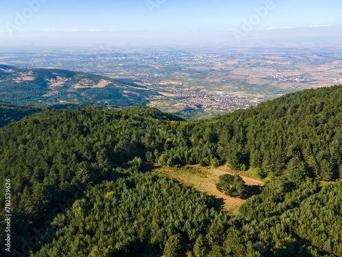 Aerial view of Rhodopes Mountain, Bulgaria photo