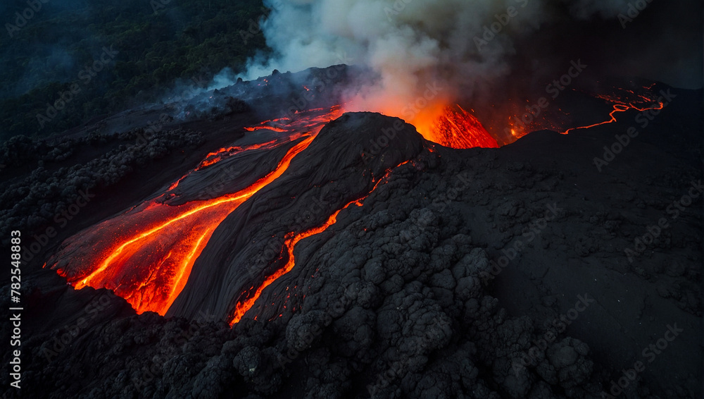 Vanuatu Volcano Lava 