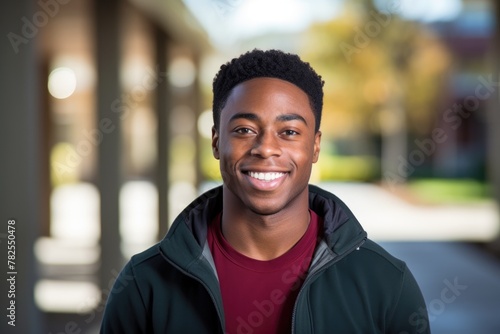 Face portrait of a smiling black man