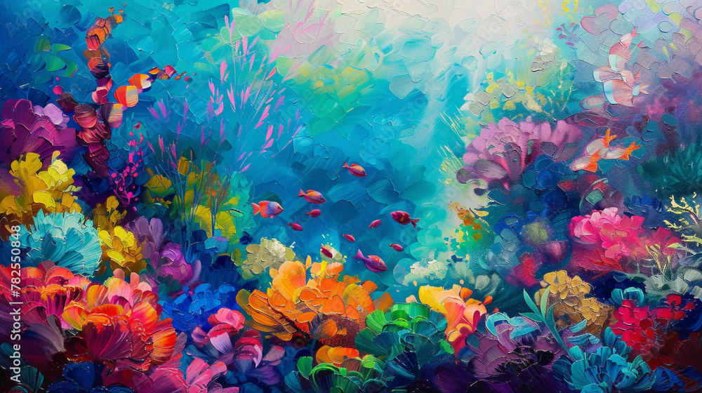 A palette of vibrant colors fills the frame, adding excitement to the scene.