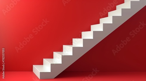 Decorative modern icon for web or mobile apps showing stairs. Simple  flat design.
