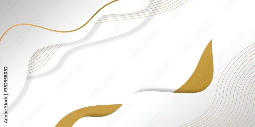 Modern white and gold abstract background art