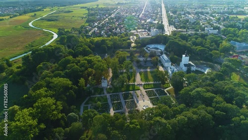 Park Palace Biala Podlaska Zespol Palacowy Radziwillow Aerial View Poland