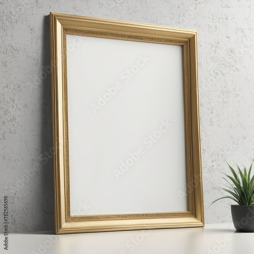 Close-up frame mockup  3d rendering
