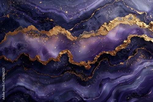 Elegant Purple & Gold Marble Texture for Sophisticated Designs. Concept Marble Texture, Elegant Designs, Purple & Gold, High-End Aesthetic © Anastasiia