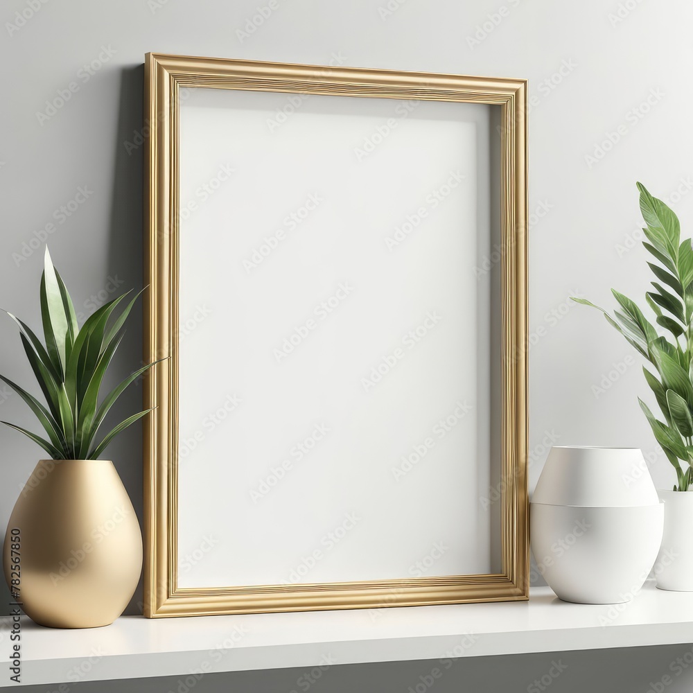 Close-up frame mockup, 3d rendering Close-up frame mockup, 3d rendering