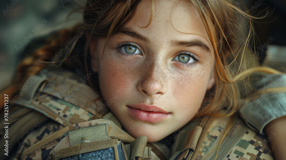Soldier Returning Home After Years of War. Happy Daughter Welcoming Her Dad at Home. Troop Returning Concept. Soldier Returning Home After Years of War. Happy Daughter Welcoming Her Dad at Home. Troop Returning Concept.