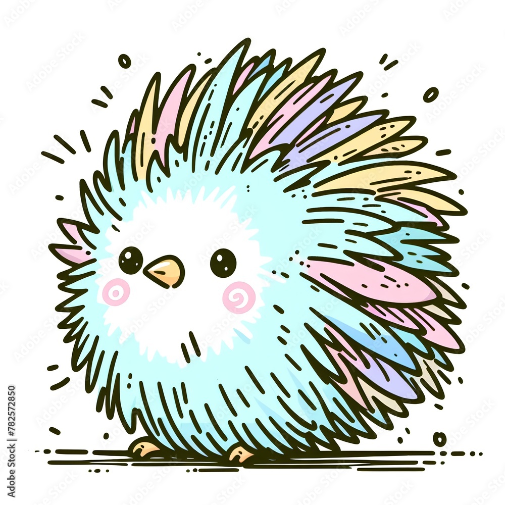 Fluffy bird doodle