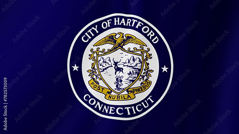 Hartford, Connecticut Waving Flag. Realistic Flag Animation. Hartford, Connecticut Waving Flag. Realistic Flag Animation.