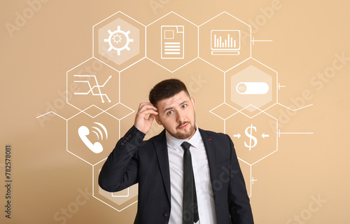 Young thoughtful businessma...