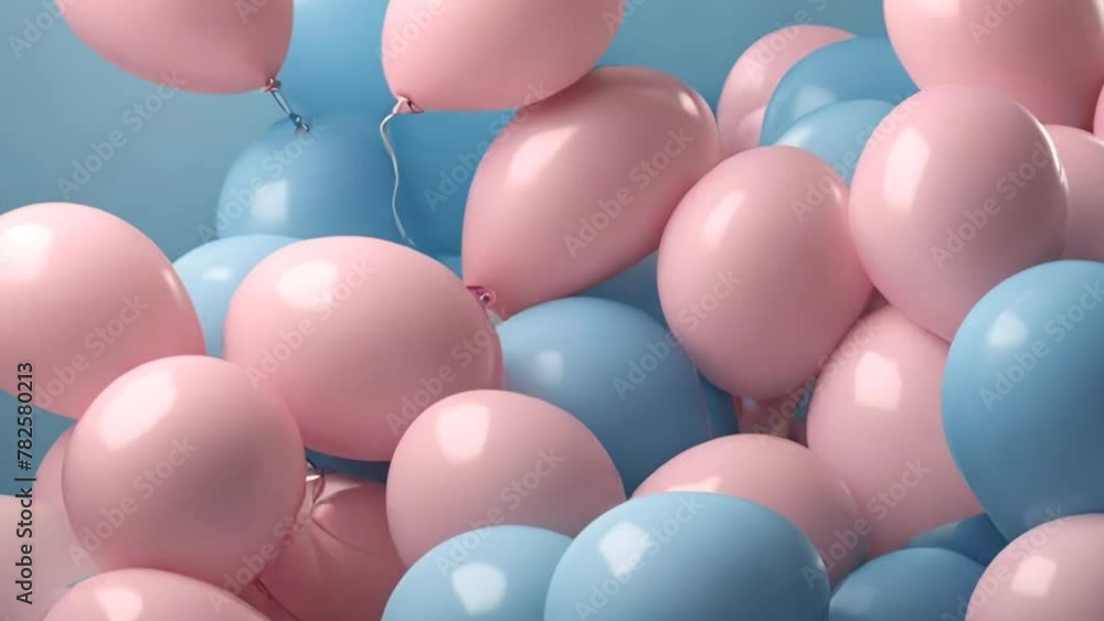 gender reveal party, balloons in pink and blue, Birthday background with balloons, copyspace gender reveal party, balloons in pink and blue, Birthday background with balloons, copyspace