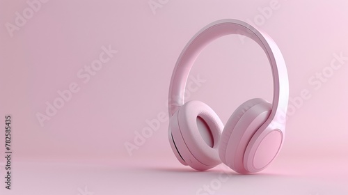 Blank mockup of versatile headphones that can be used as both onear and overear depending on preference. .