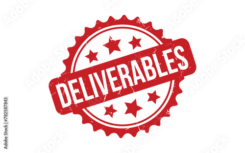 Deliverables rubber grunge stamp seal vector