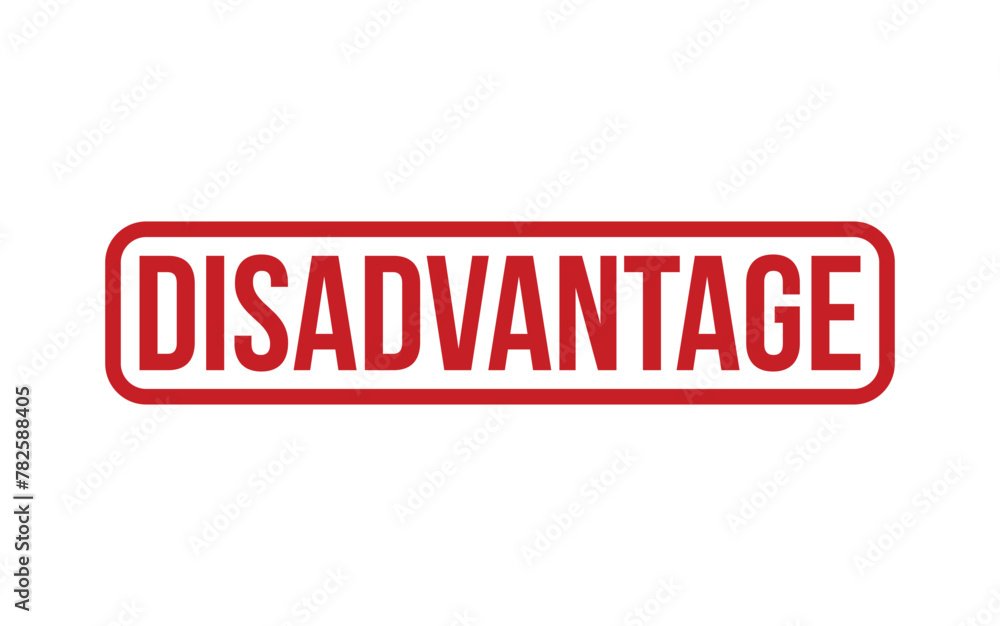 Fototapeta premium Red Disadvantage Rubber Stamp Seal Vector