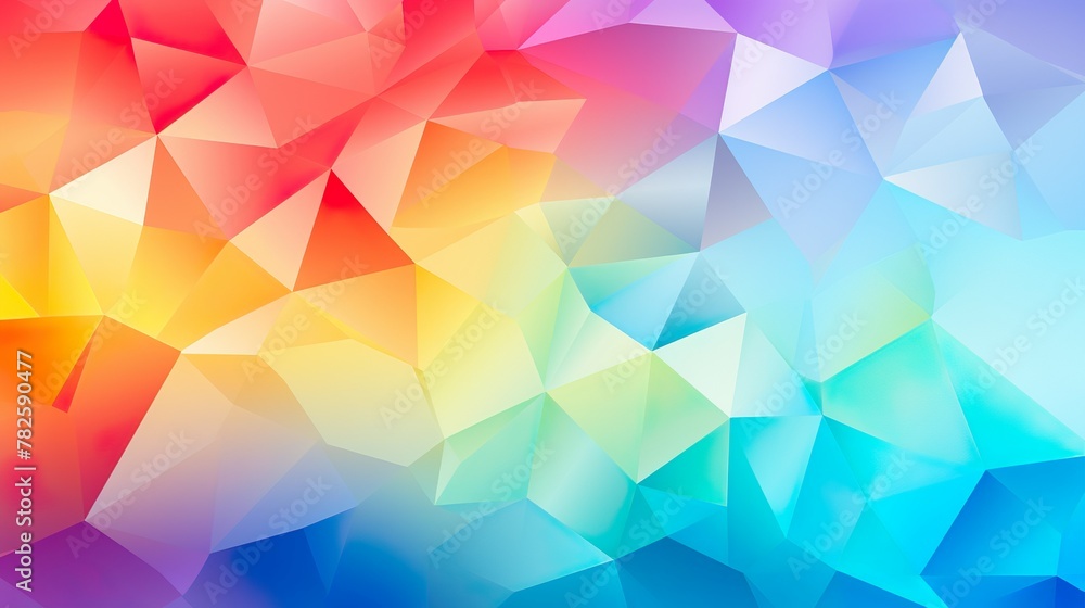 Fototapeta premium A vibrant abstract background featuring a mosaic of geometric shapes in a rainbow of colors Represents creativity and diversity