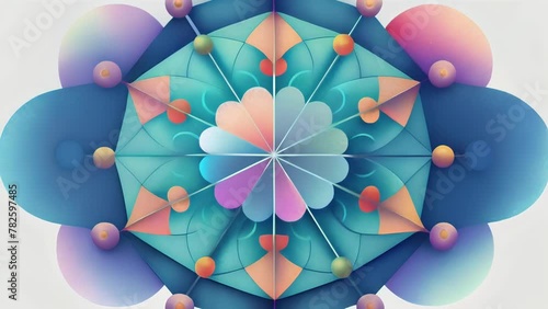 A kaleidoscope of colors and patterns representing the diverse range of data inputs that drive AGI decision making. photo