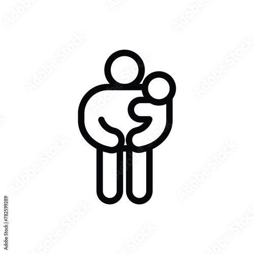 babysitting father outline icon pixel perfect vector design good for website and mobile app
