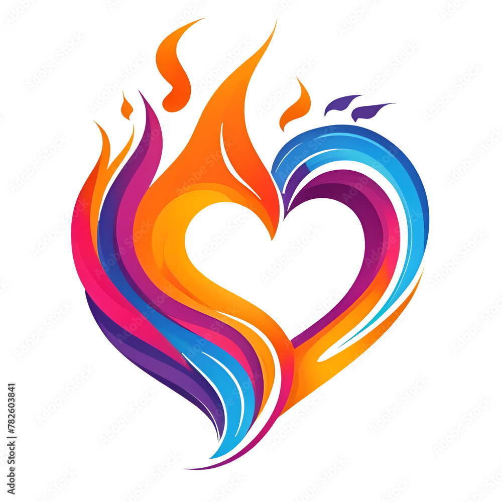 Romantic Heart Fire for t shirt Romantic Heart Fire for t shirt