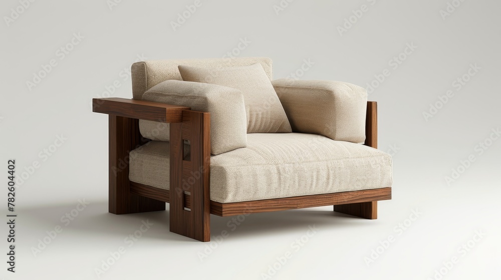 A single lounge chair offering a place to relax and unwind AI generated illustration A single lounge chair offering a place to relax and unwind AI generated illustration