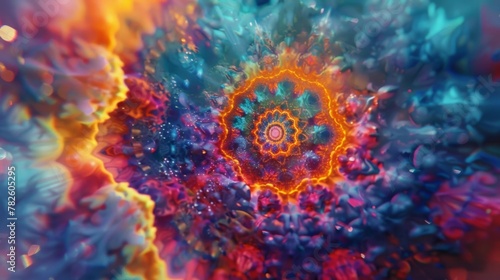 A kaleidoscope of colors creating a whimsical and mystical background