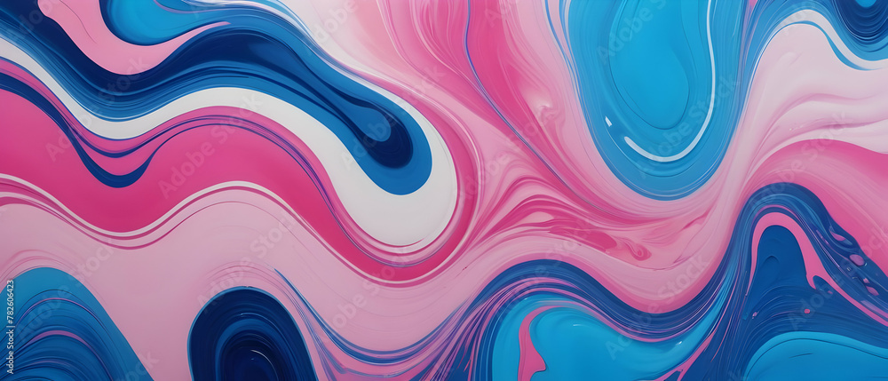 Artistic abstract background. Acrylic blue and pink pour painting with fluid patterns in vibrant shades Artistic abstract background. Acrylic blue and pink pour painting with fluid patterns in vibrant shades