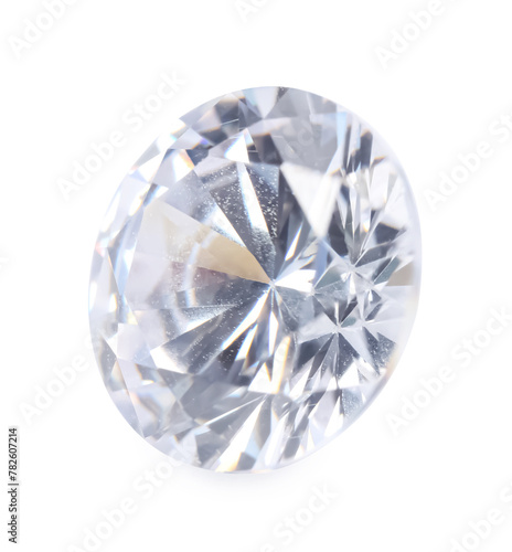One beautiful shiny diamond isolated on white