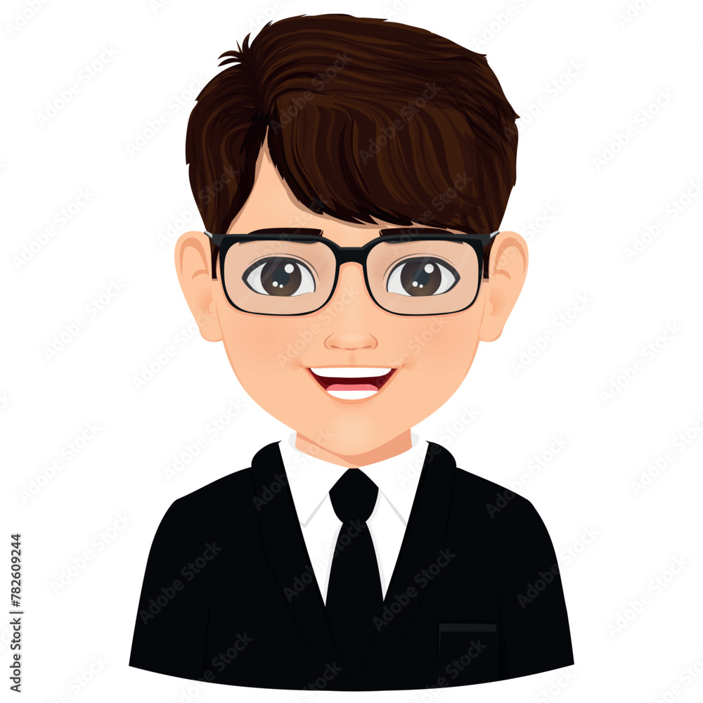 Portrait of smiling male student with glasses Portrait of smiling male student with glasses
