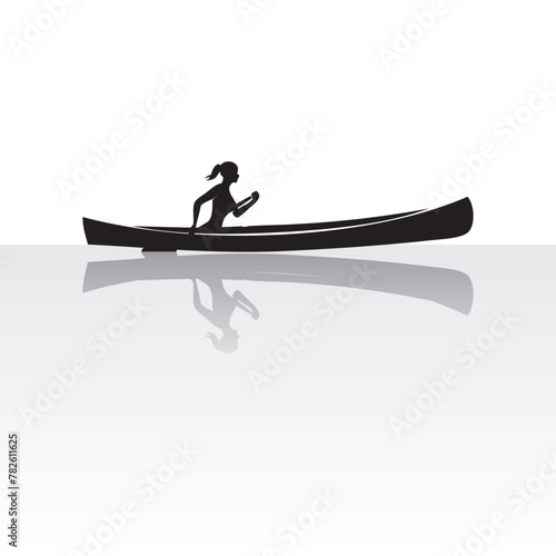Girl in a canoe
