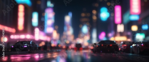 abstract background with bokeh defocused lights and shadow from cityscape at night, vintage or retro color tone