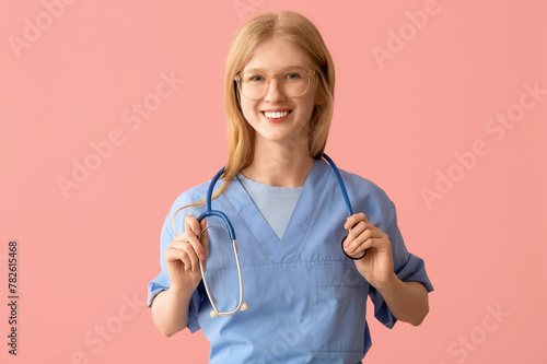 Female happy medical assist...