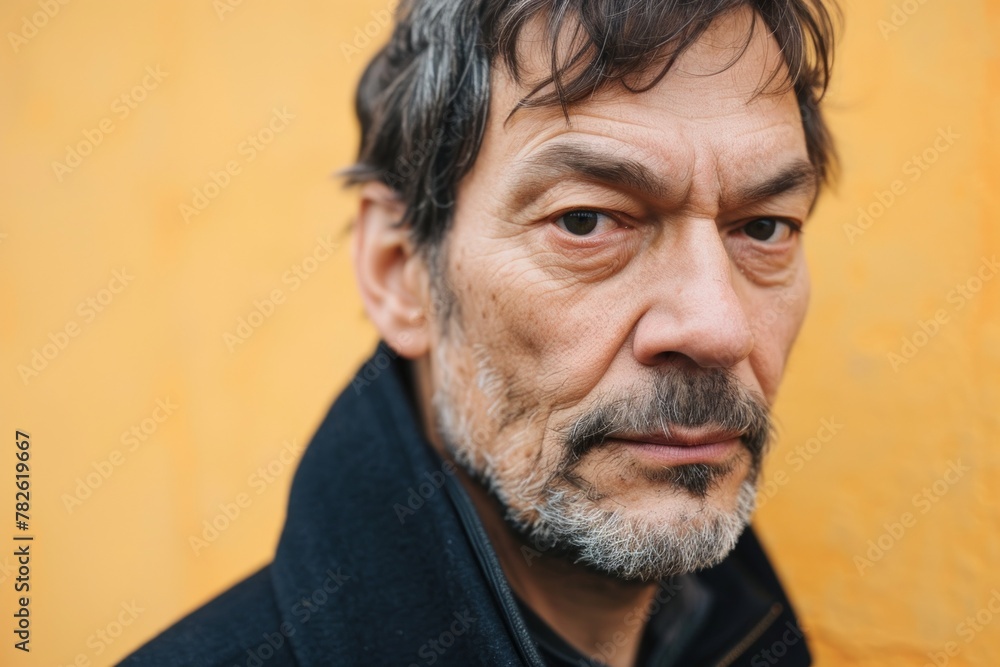 Portrait of an old man with a gray beard and mustache. Portrait of an old man with a gray beard and mustache.