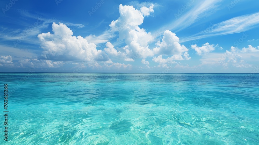 Clean blue water creating a calming atmosphere   AI generated illustration