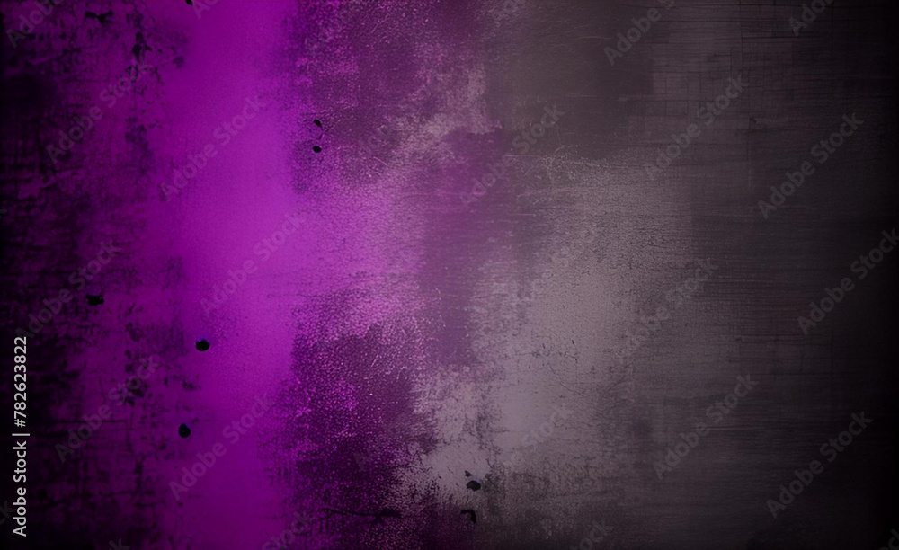 Purple background with faint texture and distressed vintage grunge and watercolor paint stains in elegant rich backdrop illustration - obrazy, fototapety, plakaty 