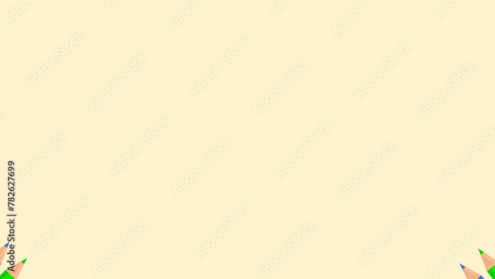 custom made wallpaper toronto digitalback to school animated background illustration with colored pencil animation