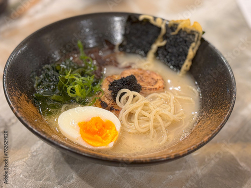 ramen in bowl, japanese food