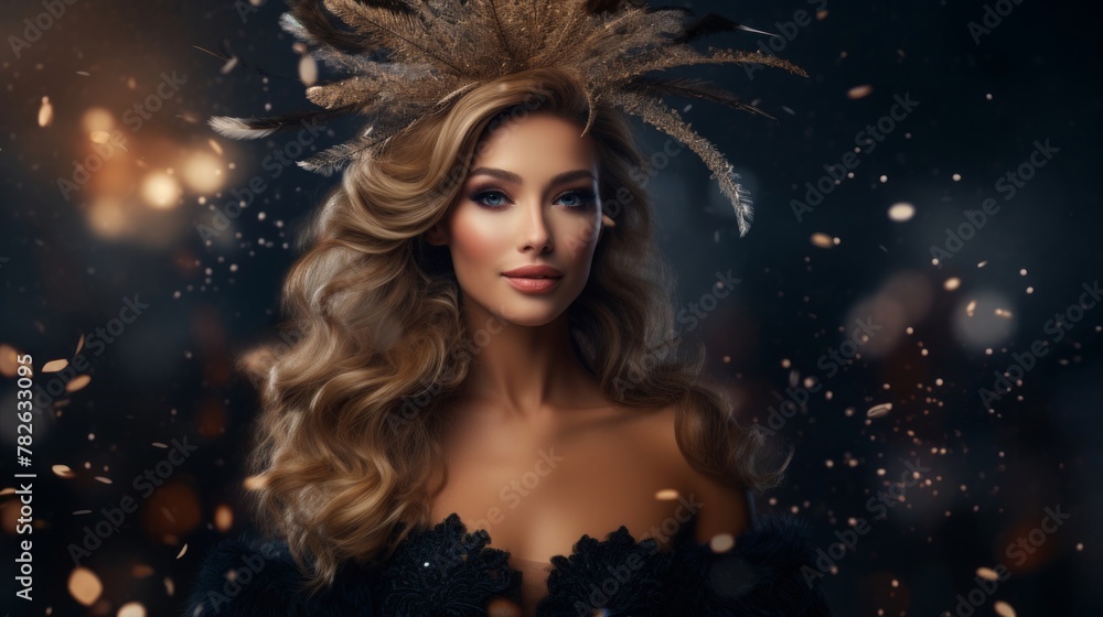 night background with beautiful woman model, sparkling, poetic, seductive night background with beautiful woman model, sparkling, poetic, seductive